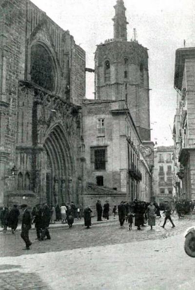 Catedral i carrer Micalet 1920 c.